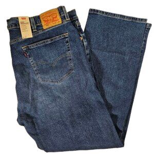 Levi's 505 Regular Blue Jeans Men's Size W42 L32 Stretch Straight Leg